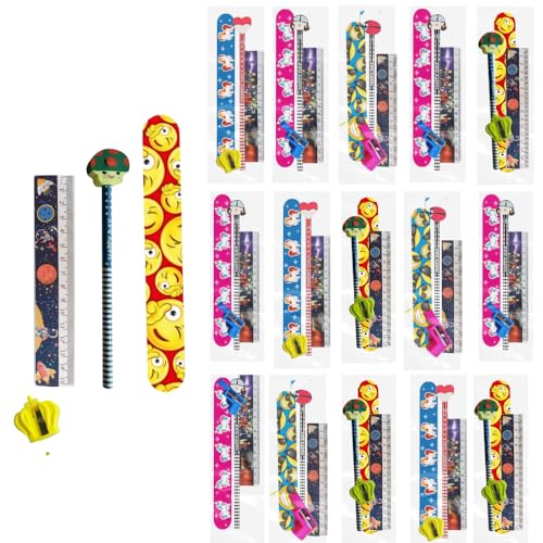 Image of Birthday Popper Sunshine Stationery Set as Birthday Return Gifts | Pack of 15 | Games Prizes for Kids
