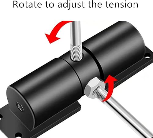 Miniatura 5 de Cierrapuertas automático, silencioso y seguro, cierrapuertas de tensión ajustable para el hogar y resorte de puerta de fácil instalación para cierre
