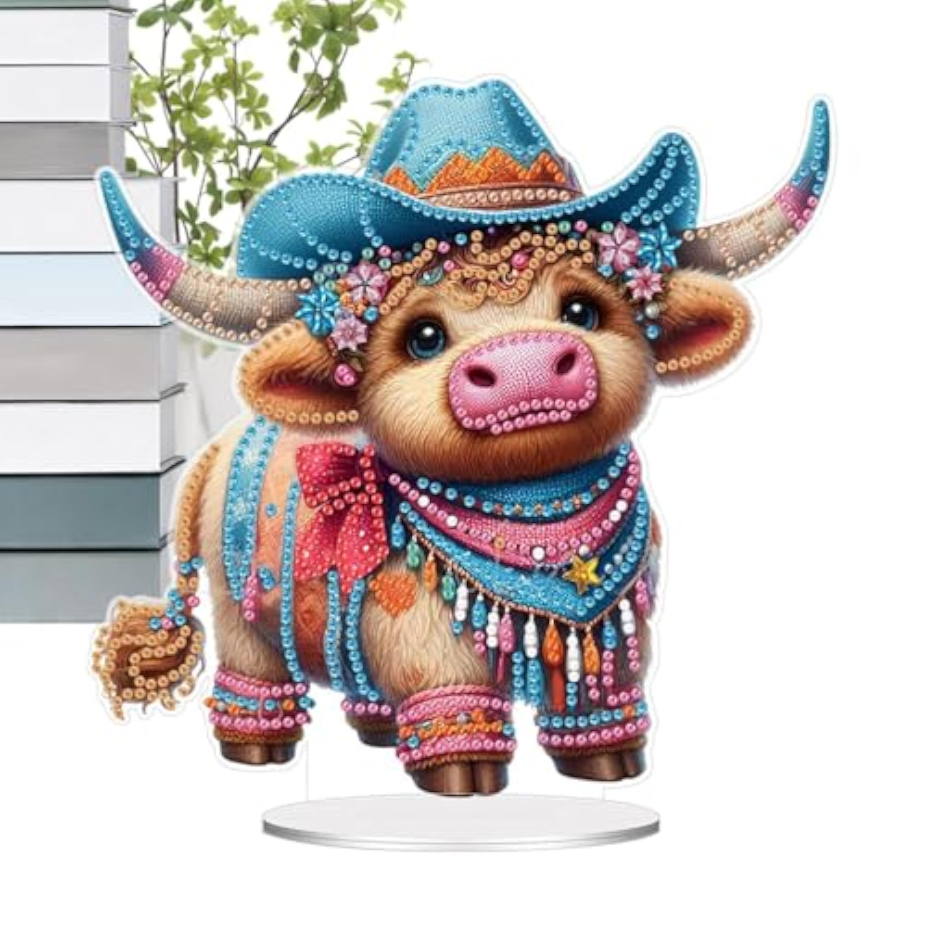 Kit de arte de diamantes de imitación, juego de pintura de mesa, artesanía acrílica creativa, diseño brillante hecho a mano, decoración elegante del hogar, sala de estar, balcón, 8.27 x 8.27 x 0.78