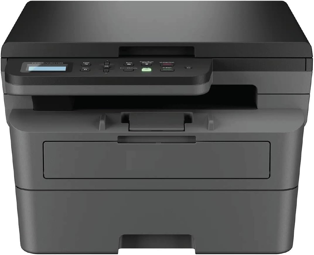 B Printer DCP- B7620DWB All in One Monochrome Laser Printer, Wi-Fi, ADF & Auto Duplex, Affordable Printer for Business, LCD Display, 34 ppm Monochrome