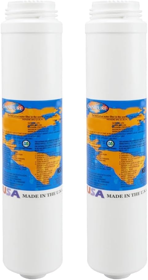 IPW Industries Inc-Omnipure - (Q5621) - 12" x 2.5" Q-Series Twist Off Carbon Block Filter - 10 Micron 2 Pack