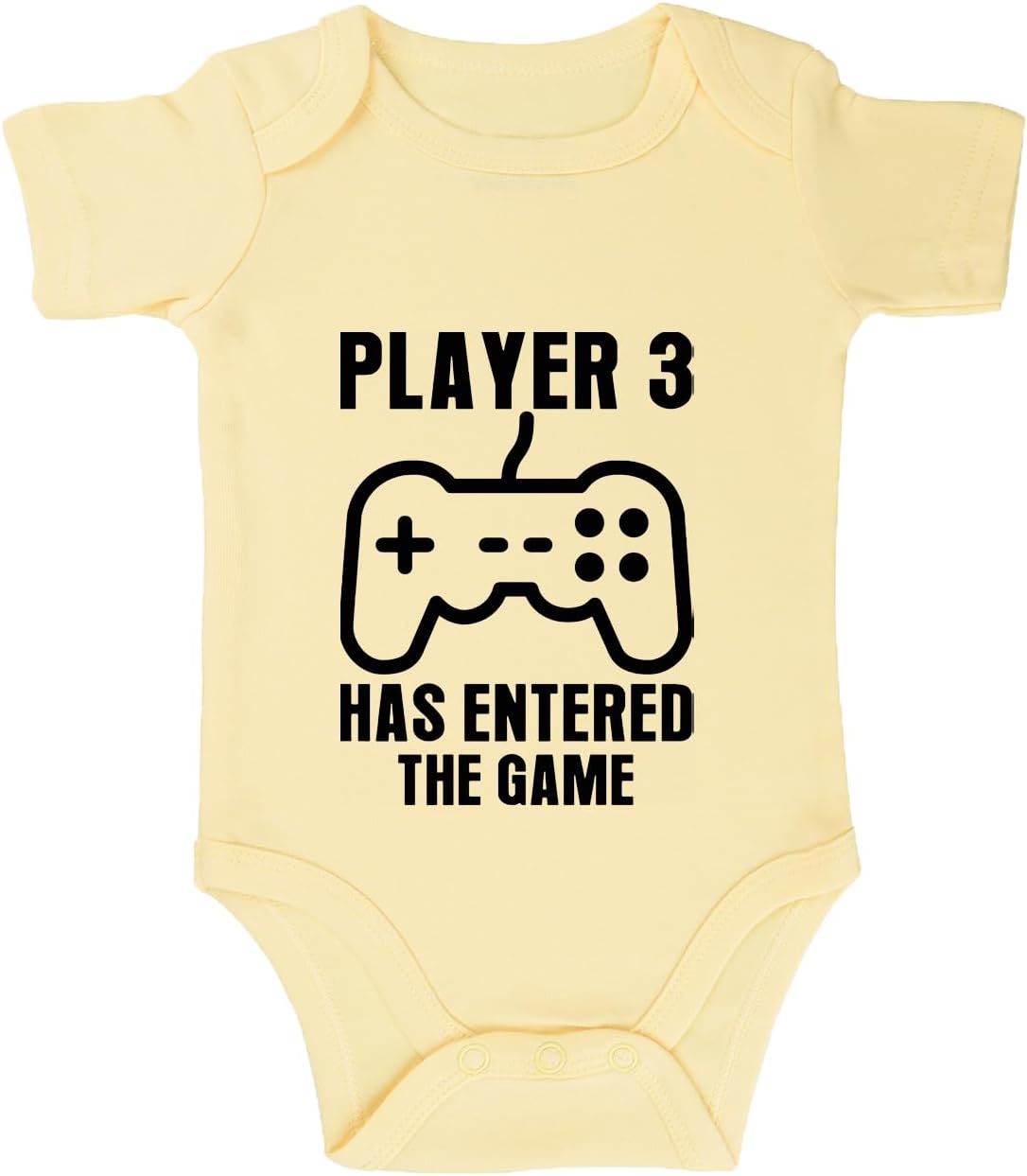 listery Baby Announcement Gamer Newborn Funny Baby Player 3 Has Entered The Game Boy Bodysuit Gamer Clothes