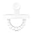 Ryan & Rose Cutie PAT Pacifier Teether (Slant, White)
