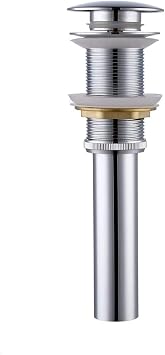 Bathroom Faucet Vessel Pop Up Sink Drain Without Overflow Chrome Drain Stopper No Overflow Pop Up Sink Drain for Bathroom Faucet Vessel Vanity Sink