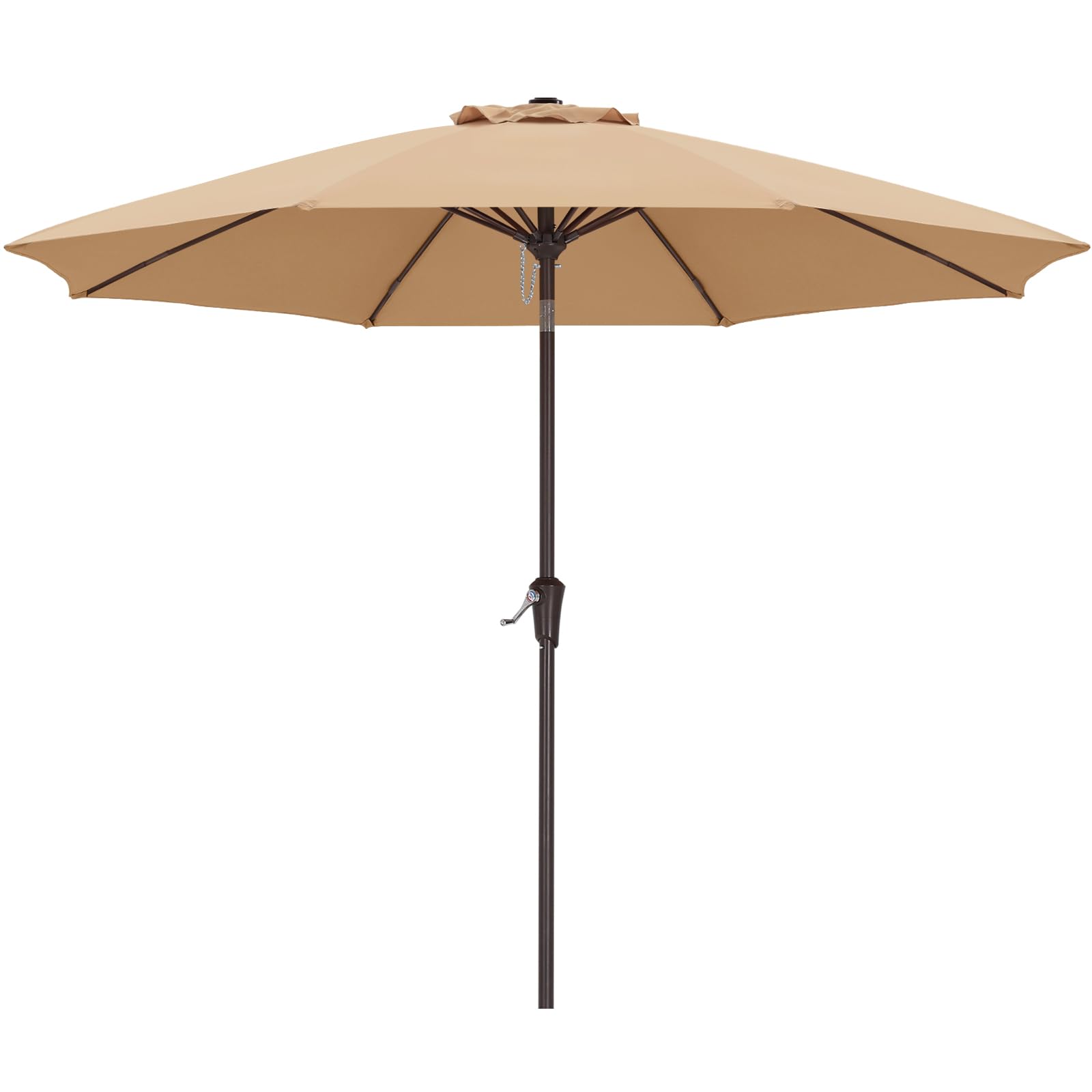 ABCCANOPY Sonnenschirm wasserdicht UV50+ mit Kurbel | wasserdichtes 300D Polyester, farbecht & lichtecht, 230/270/300 cm für Garten, Terrasse & Strand