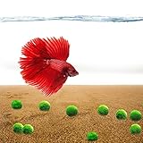 Luffy Nano Betta Balls, 0.4 Inch, Aquarium Play Toy for Betta Fish, Creates Aesthetically Appealing Backdrop, Round-Shaped Marimo Balls, Supports 5-20 Gallon Tanks, Low-Maintenance, 10 Pack