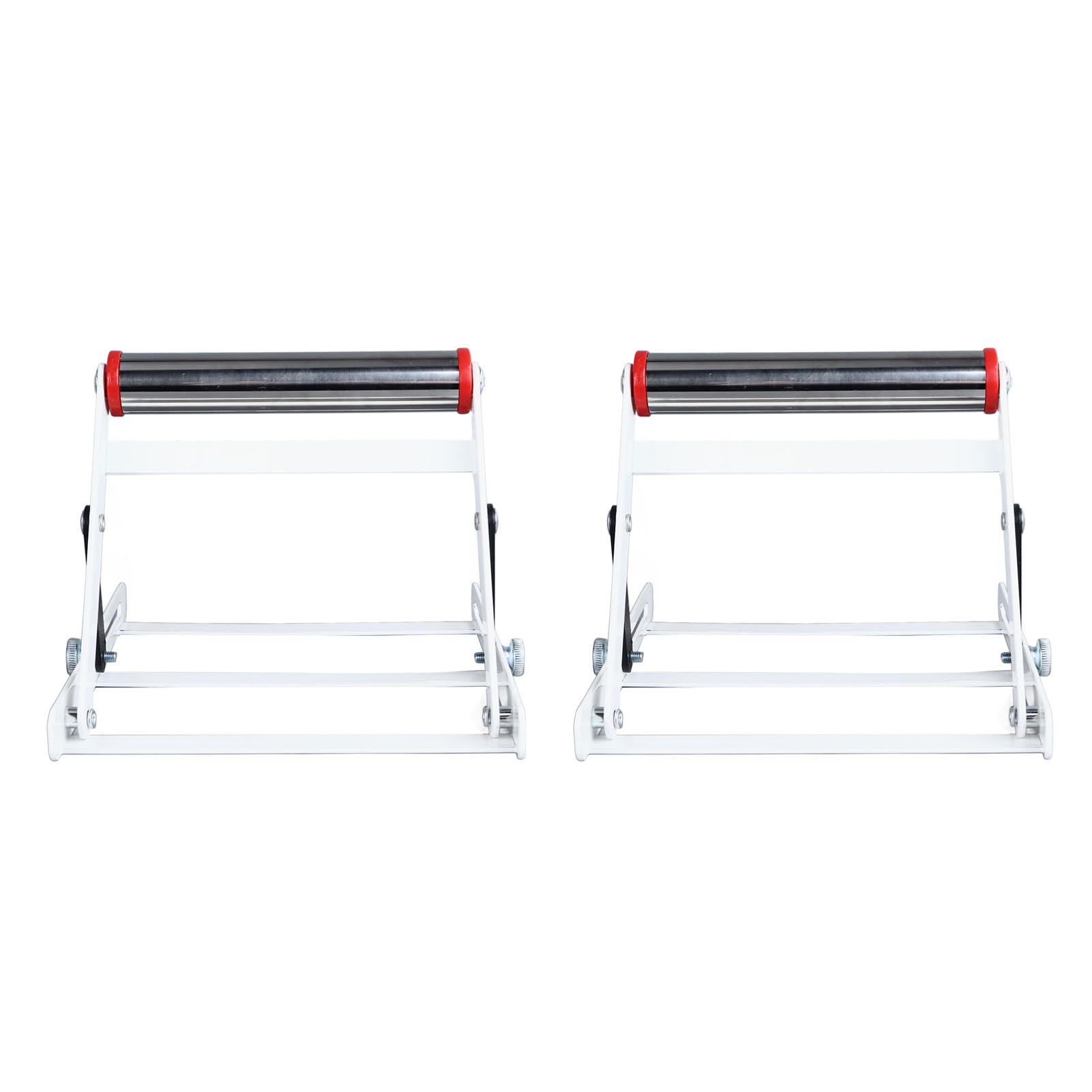 Ausla Marco de Soporte para Máquina Cortadora, Soporte de Rodillo Ajustable de Acero Inoxidable, Práctico Diseño Plegable para Corte con Sierra Ingletadora (2PCS)