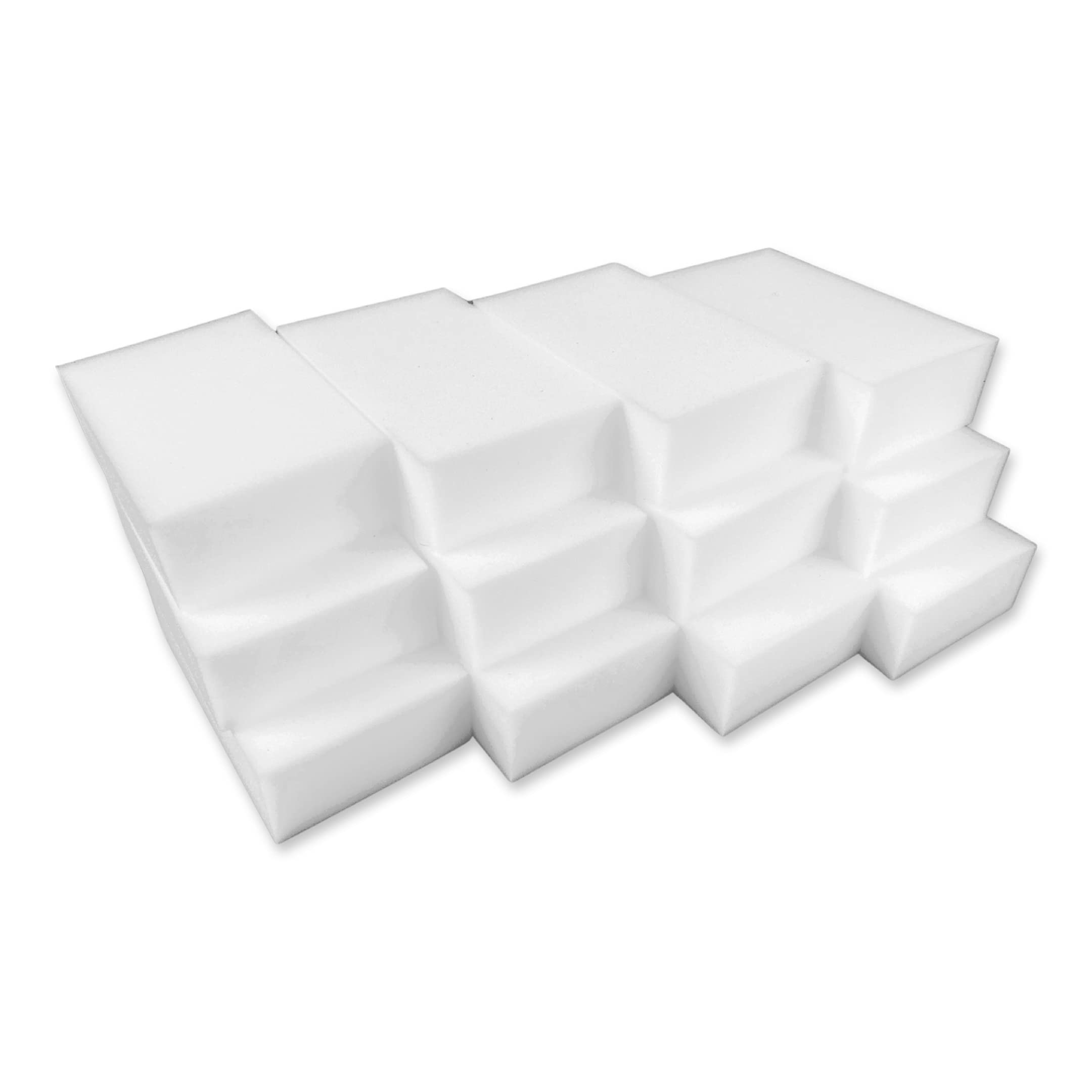 ZYBUX - 12 Pieces Magic Cleaning Sponges, Stain Remover and Eraser Sponge Wall Cleaner - Household Cleaning Products For All Types of Surfaces - Eco Friendly - All-Around - 95mm x 60mm x 26mm