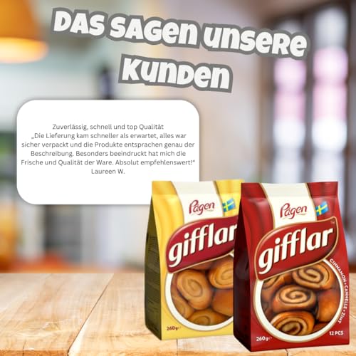 Pagen Gifflar Zimtschnecken 3x260g | Schwedisches Hefegebäck mit Zimtfüllung | Soft Rolls im Vorratspack | Süßer Snack | Ready to Eat | Original aus Schweden
