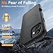Olinoo for iPhone 16 Case [Compatible with MagSafe], Heavy Duty Shockproof 3-Layer Full-Body Protection Rugged Cover, Drop-Resistant and Wireless Charging Friendly (Black, iPhone 16)