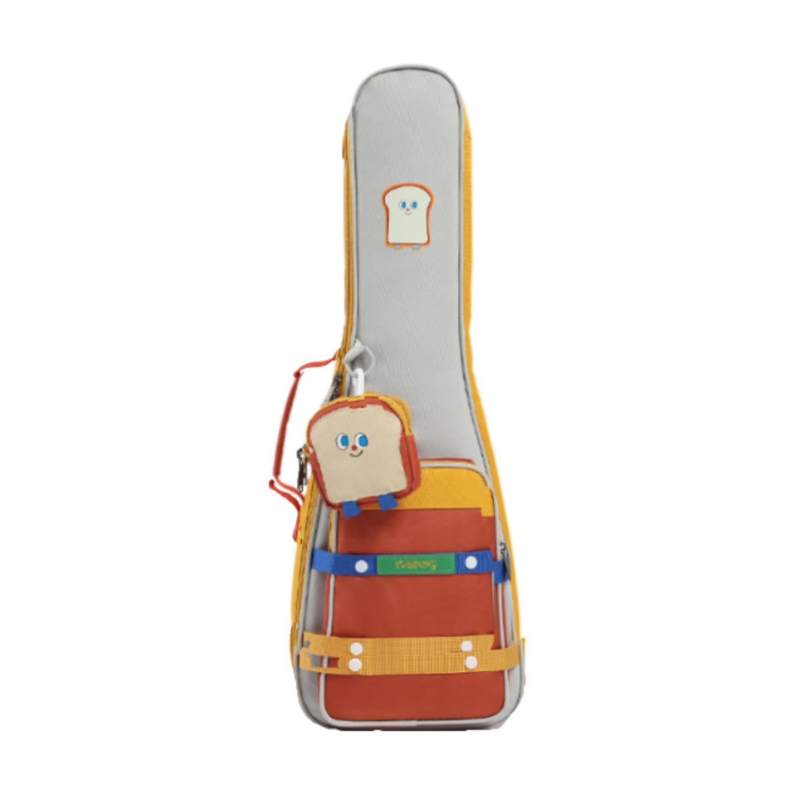 Ukulele Tasche Ukulele Doppelter Schulter Rucksack Süßer Bunte Kleine Gitarrenspeicher Hülle Ukulele Fall Ukulele Gigtasche für Reisen, 23 and 24 Inch