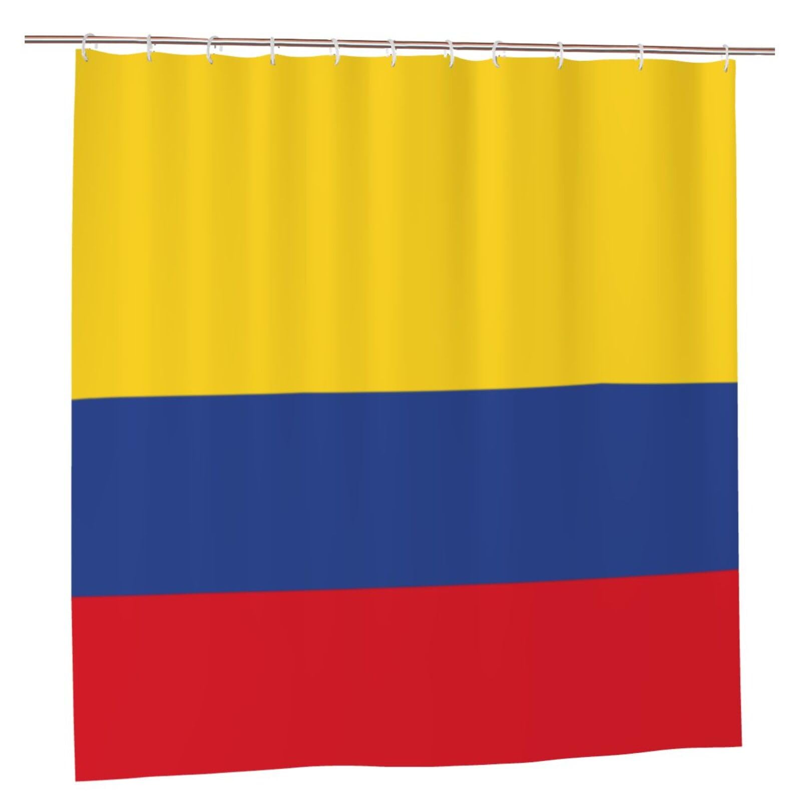 Klgrtjhk Plastic Flag Of Colombia Shower Curtain 72X72in Bathroom Curtain﻿