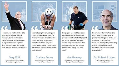 Miniatura 7 de SinuPulse Elite Advanced Sistema de riego nasal, máquina de enjuague sinusal pulsante con 60 paquetes SinuAir, punta de irrigador sinusal adicional,