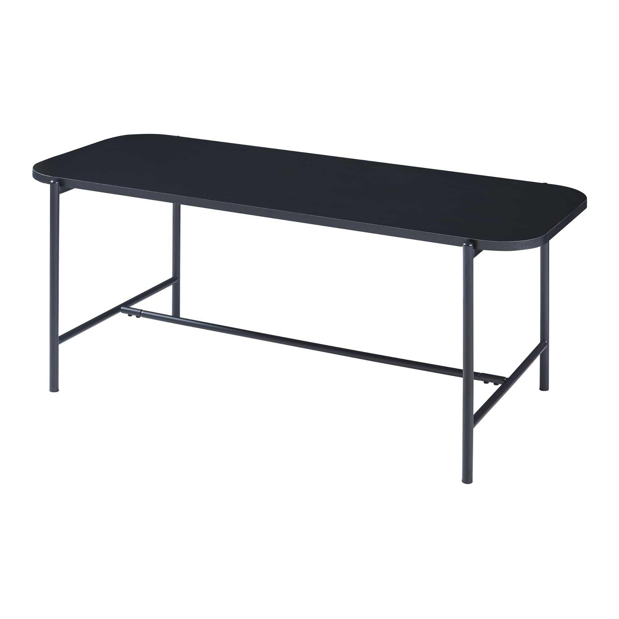 [en.casa] Stolik pomocniczy do salonu Stolik kawowy Stolik kawowy z prostokątnym blatem 110 x 50 x 45 cm do salonu - czarny