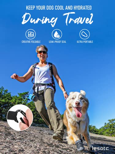 Lesotc 2023 Upgraded Dog Water Bottle Foldable,Portable Dog Water Dispenser,Leak Proof Pet Water Bottle For Dogs,Dog Travel Water Bottle For Outdoor Walking,Hiking,Travel,Bpa Free,Lightweight #TOP2