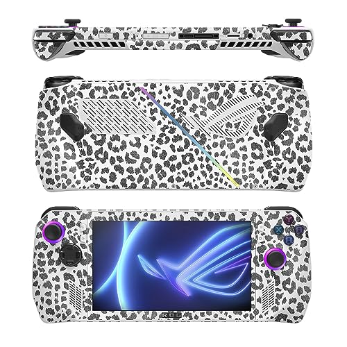 Image of MightySkins Glossy Glitter Skin Compatible with Asus ROG Ally - Snow Leopard Print | Protective, Durable High-Gloss Glitter Finish | Easy to Apply