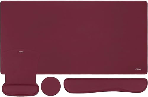 Miniatura 16 de MOSISO Juego de alfombrillas de ratón para teclado, almohadilla grande para gaming y reposamuñecas para teclado, reposamuñecas y posavasos para