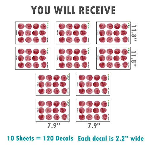 Rofarso 120 Decals 2.2'' Wine Red Watercolor Polka Dots Wall Decals Stickers Diy Removable Peel & Stick Wall Art Decorations Home Decor For Nursery Bedroom Living Room Playing Room #TOP4