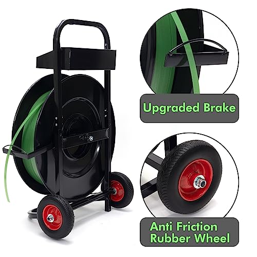 Gresdent Strapping Deluxe Steel/Plastic Heavy Duty Strapping Dispenser for Poly and Steel Strapping - Thumbnail 2