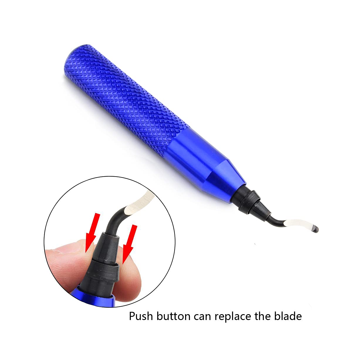 YXGOOD Hand Deburring Tool Kit Set- Practical for Cutting Deburrs Wood, Plastic, Aluminum, Copper and Steel (Blue, 10pcs)