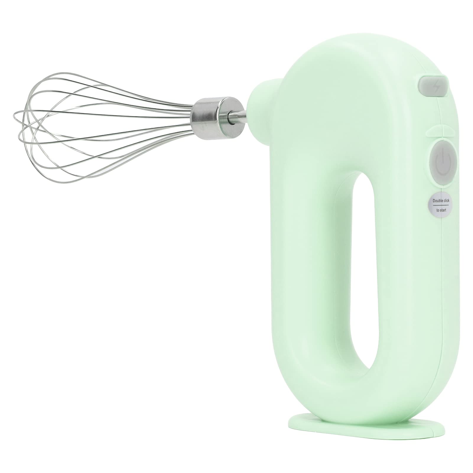 Frullino Elettrico Portatile Ricaricabile USB - 4 Velocità, Batteria 1200mAh, Con Frusta E Separatore Tuorlo, Bianco - 3