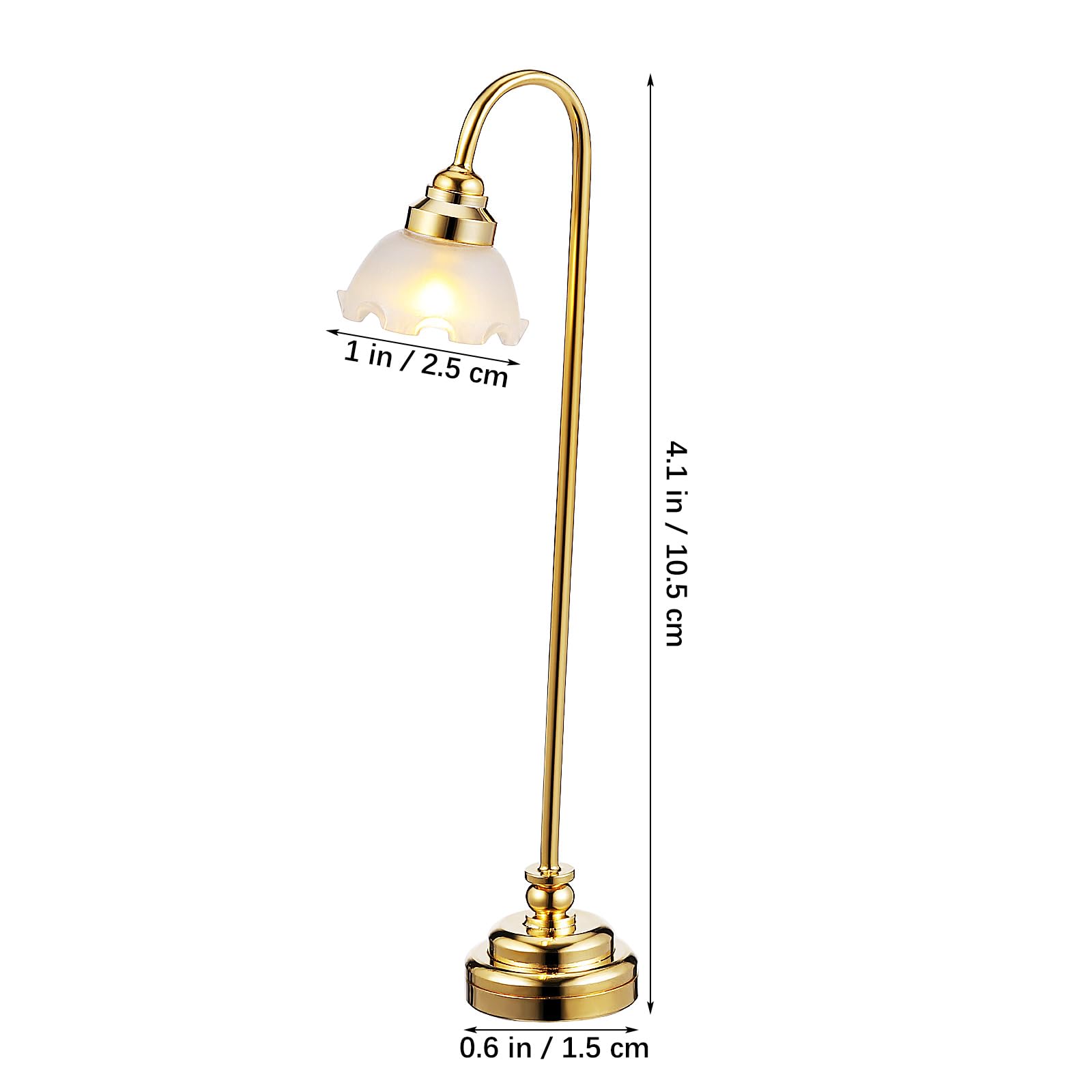 Mini Dollhouse Lamp 1/12 Scale Light Miniature Small Table Lamp Dollhouse Accessories (0.6X4.1 Inches)