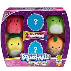 Alternative view of Squishville by Squishmallows Mini Plush Fruit Squad, Six 2" Soft Minimallow Plush, Irresistibly Colorful Fruits, Mini Peach, Pineapple, and Watermelon