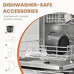 Sweetcrispy 6 QT Electric Pressure Cooker 12-in-1 Multi Electric Cookers, Rice Steamer Yogurt Maker Stainless Steel, New Sliver - Image 5