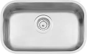 Cuba para Cozinha em Inox Retangular 47x30cm Cromo Acetinado
