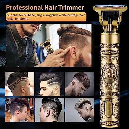 Image of VOWEL'S ENTERPRISE Men Professional Buddha Style Rechargeable Beard Trimmer, Adjustable Blade Clipper, Shaver For Men, Retro Oil Head Close Cut Trimming Machine, 1200 mah battery (BUDHHA TRIMMER)