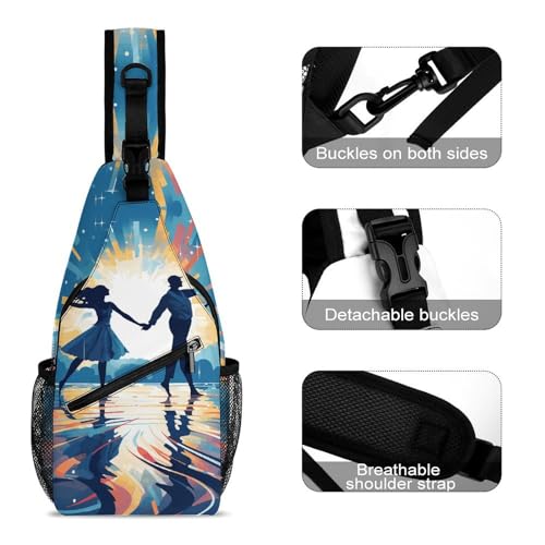 Bolso cruzado tipo sling para senderismo y uso casual miniatura 3