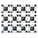 Mousyee Azulejos Adhesivos Pvc, 12 Piezas Azulejos Adhesivos 20x20, Autoadhesivo Impermeable PVC Efecto Mosaico Azulejos Pegatinas Transferencias para Baño Cocina Arte Calcomanías Decoración del Hogar