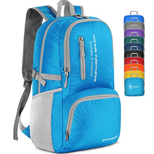 Image of ZOMAKE Lightweight Packable Backpack, 35L Foldable Daypack (Light Blue)
