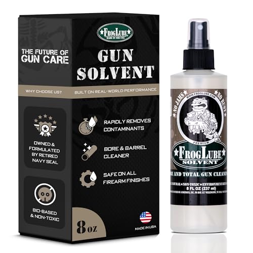 Froglube 8 oz solvent gun cleaner clear.