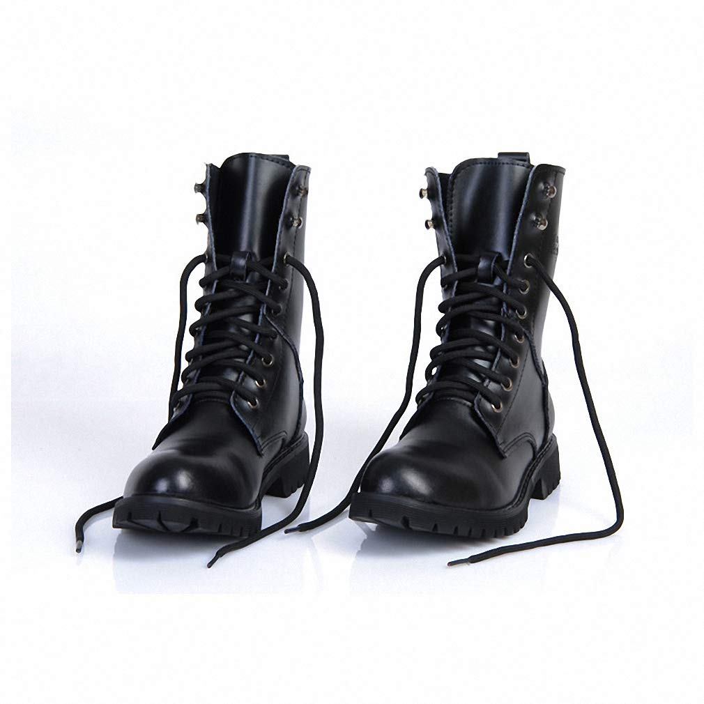 TebapiMens Backpacking Boots Genuine Leather Men Military Boots Men's Motorcycle Riding Hunting Casual Walking Shoes Designer Botas Hombre Black #11