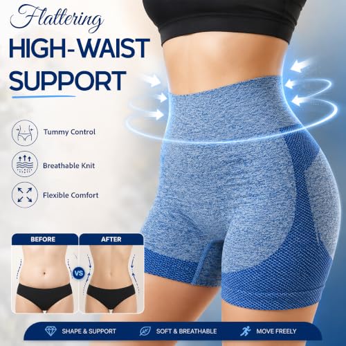Image of Shoppy Villa Women's Yoga Shorts Spandex|Shapewear Shorts for Women |High Waisted Booty Scrunch Shorts| Workout Shorts for Women