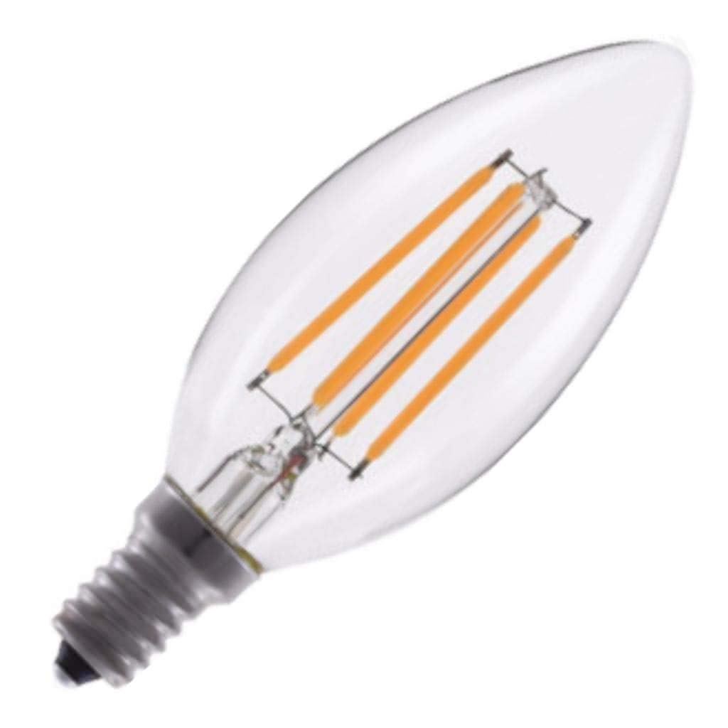 Eiko 09859 - LED4 5WB11E12 FIL 827-DIM-G7 Decorative Chandelier Antique Filament LED Light Bulb