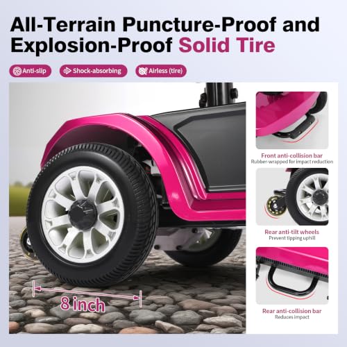 Image of 22-Mile Electric Mobility Scooter for Seniors - Easy to Operate