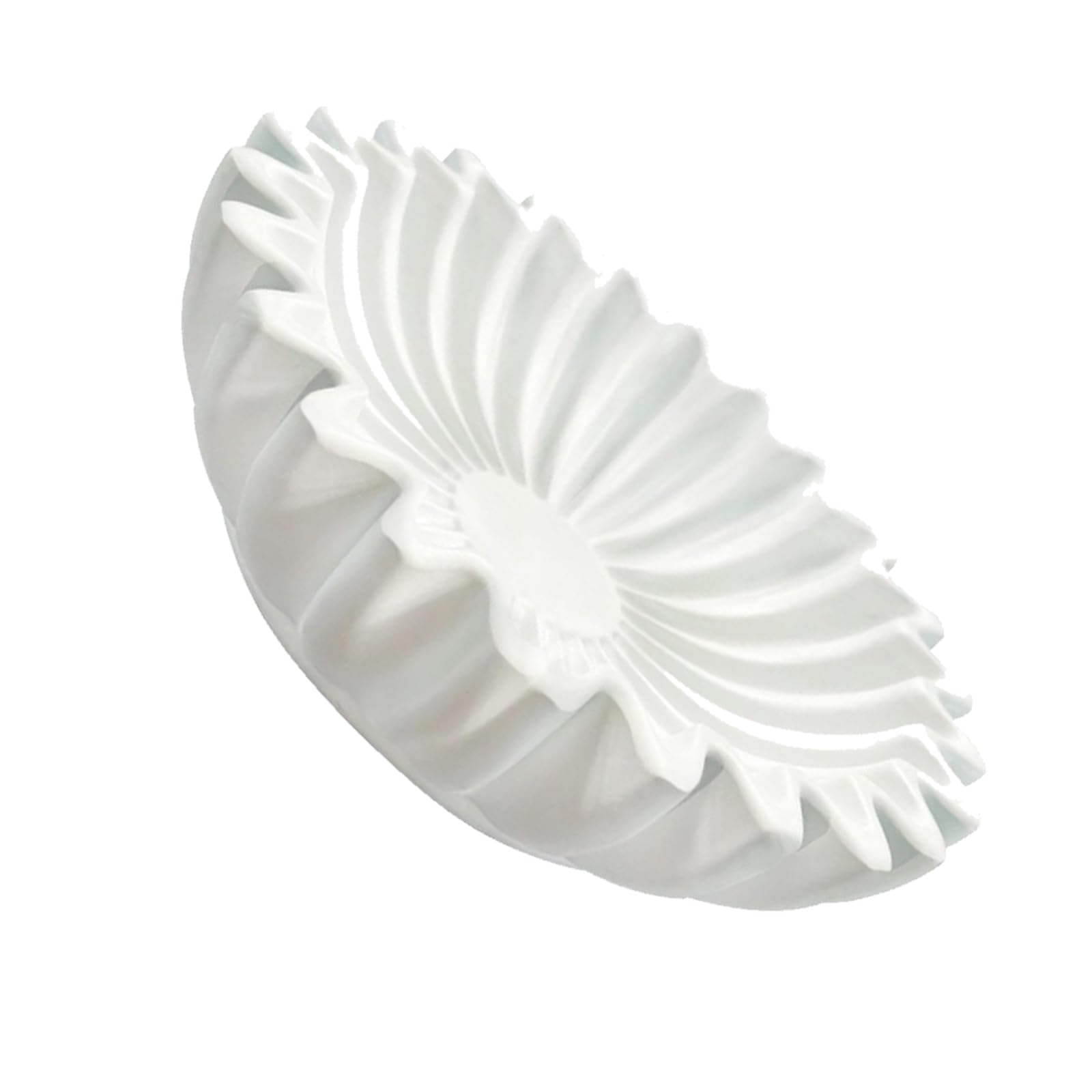 Buxuaaaa Large Scalloped Resin Bowl Serving Multifunctional Home Accessory for Entryway Table Display Resin Storage Organiser