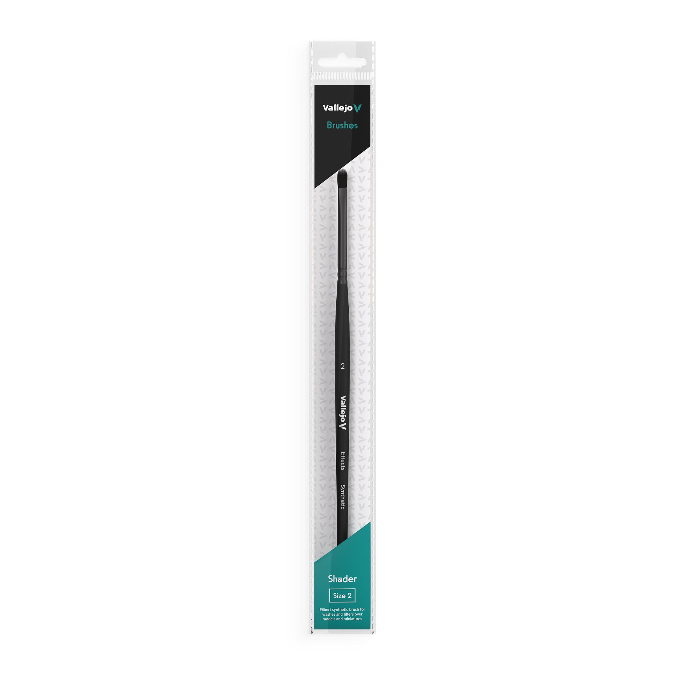 Vallejo Multicolor Shader B06002 Filbert Flat Synthetic Brush No. 2