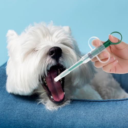 YUXIANLB 6 Stück Pillen Stopfen für Haustiere Weiche Spitze Medikamenten Futterspender für Tierarztbesuche Heimbehandlung Tabletten Flüssigkeiten Katzen Hunde Welpen Einfache Fütterung ohne