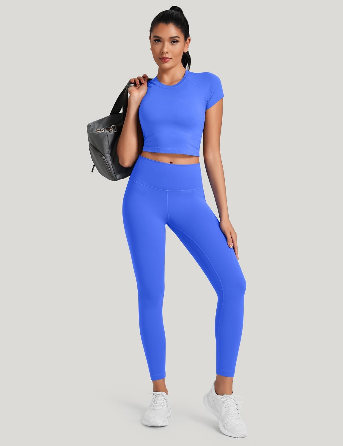 HeyNuts Workout Pro Leggings 25'', Compression High Waisted 7/8 Workout Pants - Image 5