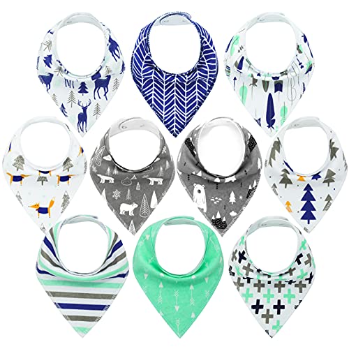 MYZIDEA Unisex 10-Pack Baby Bibs for Newborn, Organic Cotton Baby Stuff,Bandana Bibs for Boys and Girls,Waterproof Toddler Bibs MYZIDEA Unisex 10-Pack Baby Bibs for Newborn, Organic Cotton Baby Stuff,Bandana Bibs for Boys and Girls,Waterproof Toddler Bibs