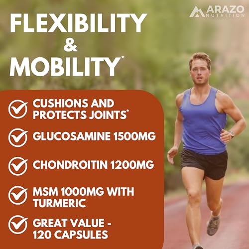 Arazo Nutrition Glucosamine Chondroitin Turmeric MSM Boswellia