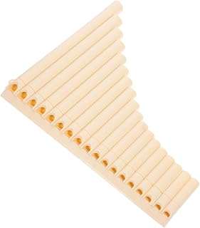 BESTonZON Professional Pan Flute for Beginners Lightweight Instrument with Sound for Music Education and Easy Carrying Beige Color