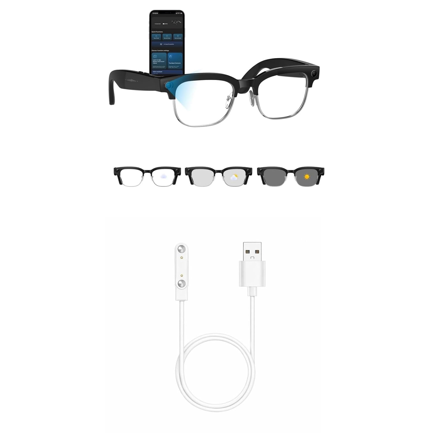 Replacement Magnetic Smart Glasses Charging Cable, Only for W610/W630 Camera Glasses (Charging Cable Olny, 5V/1A Only) image 3