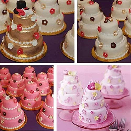 DIY Mini 3-Tier Cupcake Pudding Alloy Pan Chocolate Cake Mold Baking Pan Mould(Cake Mold Set) - Thumbnail 3