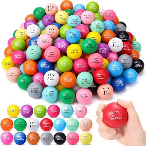 Jerify 300 Pcs Relief Foam Balls Bulk for Adults with Motivational Quotes