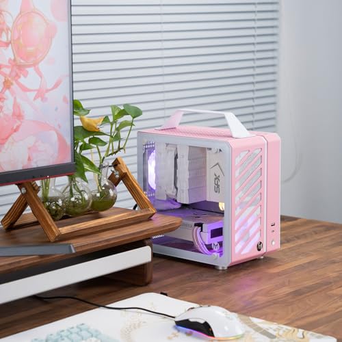 Image of Mechanic Master C24 Mini ITX PC Case with Handle | Supports 135mm CPU Air Cooler, SFX Power Supply, 245mm GPU & ITX Motherboard; Ideal for Dorm & Portable Office PC Build