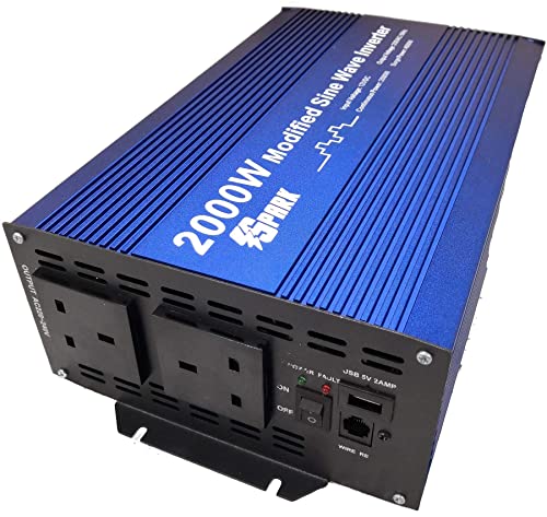Spark 2000 watt Modified sine wave power inverter 12v 4000W peak microwave kettle - Image 4